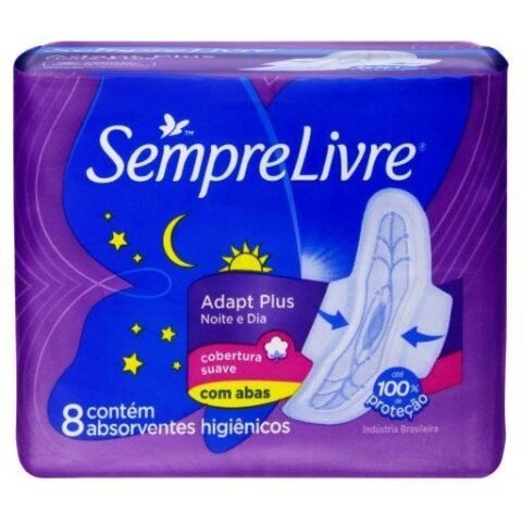 Absorvente Sempre Livre Noturno Com Abas 8 Un