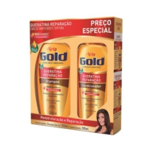 Sh+cond Niely Gold Kit Queratina Reparacao Ntensiva 300 Ml