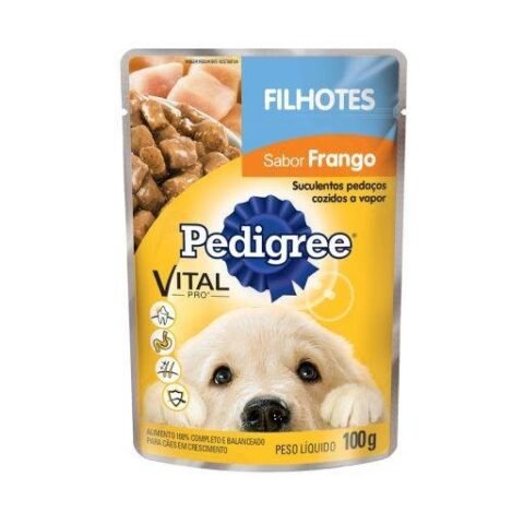 Racao Caes Pedigree Pouch Junior Frango Ao Molho 100 G