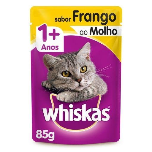 Racao Whiskas Sache Adulto Frango Molho 85g