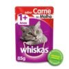 Racao Whiskas Sache Adulto Carne Molho 85g