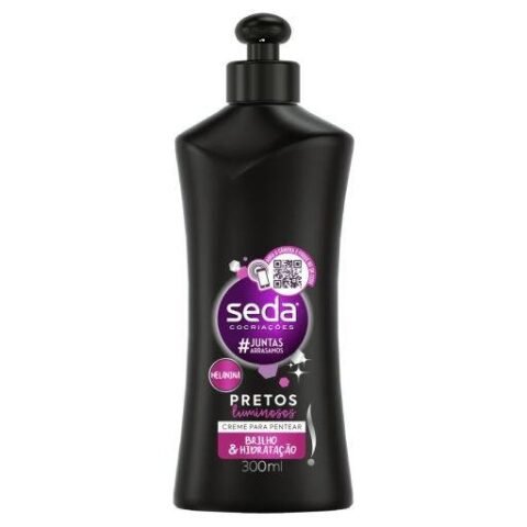 Creme De Pentear Seda Pretos Luminosos 300 Ml